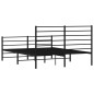 vidaXL Giroletto con Testiera e Pediera Metallo Nero 120x190 cm vidaXL Giroletto con Testiera e Pediera Metallo Nero 120x190 cm