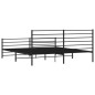 vidaXL Giroletto con Testiera e Pediera Metallo Nero 180x200 cm vidaXL Giroletto con Testiera e Pediera Metallo Nero 180x200 cm