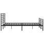 vidaXL Giroletto con Testiera e Pediera Metallo Nero 183x213 cm vidaXL Giroletto con Testiera e Pediera Metallo Nero 183x213 cm