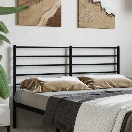 vidaXL Testiera in Metallo Nero 150 cm