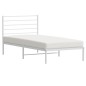 vidaXL Giroletto con Testiera Metallo Bianco 90x190 cm vidaXL Giroletto con Testiera Metallo Bianco 90x190 cm