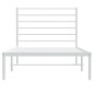 vidaXL Giroletto con Testiera Metallo Bianco 100x200 cm