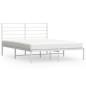 vidaXL Giroletto con Testiera Metallo Bianco 120x190 cm vidaXL Giroletto con Testiera Metallo Bianco 120x190 cm