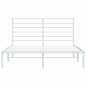 vidaXL Giroletto con Testiera Metallo Bianco 140x190 cm vidaXL Giroletto con Testiera Metallo Bianco 140x190 cm