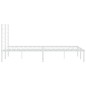 vidaXL Giroletto con Testiera Metallo Bianco 140x190 cm vidaXL Giroletto con Testiera Metallo Bianco 140x190 cm