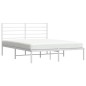 vidaXL Giroletto con Testiera Metallo Bianco 140x200 cm vidaXL Giroletto con Testiera Metallo Bianco 140x200 cm
