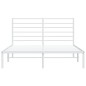 vidaXL Giroletto con Testiera Metallo Bianco 140x200 cm vidaXL Giroletto con Testiera Metallo Bianco 140x200 cm