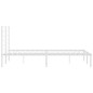 vidaXL Giroletto con Testiera Metallo Bianco 140x200 cm vidaXL Giroletto con Testiera Metallo Bianco 140x200 cm