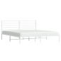 vidaXL Giroletto con Testiera Metallo Bianco 180x200 cm vidaXL Giroletto con Testiera Metallo Bianco 180x200 cm