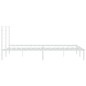 vidaXL Giroletto con Testiera Metallo Bianco 200x200 cm vidaXL Giroletto con Testiera Metallo Bianco 200x200 cm