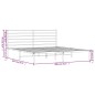 vidaXL Giroletto con Testiera Metallo Bianco 200x200 cm vidaXL Giroletto con Testiera Metallo Bianco 200x200 cm