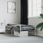 vidaXL Giroletto con Testiera e Pediera Metallo Bianco 75x190 cm vidaXL Giroletto con Testiera e Pediera Metallo Bianco 75x190 cm