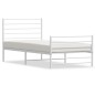 vidaXL Giroletto con Testiera e Pediera Metallo Bianco 90x190 cm vidaXL Giroletto con Testiera e Pediera Metallo Bianco 90x190 cm