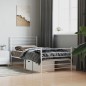 vidaXL Giroletto con Testiera e Pediera Metallo Bianco 90x190 cm vidaXL Giroletto con Testiera e Pediera Metallo Bianco 90x190 cm