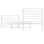 vidaXL Giroletto con Testiera e Pediera Metallo Bianco 90x190 cm vidaXL Giroletto con Testiera e Pediera Metallo Bianco 90x190 cm