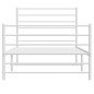 vidaXL Giroletto con Testiera e Pediera Metallo Bianco 107x203 cm vidaXL Giroletto con Testiera e Pediera Metallo Bianco 107x203 cm