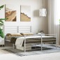 vidaXL Giroletto con Testiera e Pediera Metallo Bianco 120x190 cm vidaXL Giroletto con Testiera e Pediera Metallo Bianco 120x190 cm