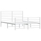 vidaXL Giroletto con Testiera e Pediera Metallo Bianco 120x190 cm vidaXL Giroletto con Testiera e Pediera Metallo Bianco 120x190 cm