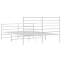 vidaXL Giroletto con Testiera e Pediera Metallo Bianco 120x190 cm vidaXL Giroletto con Testiera e Pediera Metallo Bianco 120x190 cm