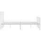 vidaXL Giroletto con Testiera e Pediera Metallo Bianco 135x190 cm vidaXL Giroletto con Testiera e Pediera Metallo Bianco 135x190 cm
