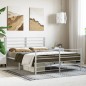 vidaXL Giroletto con Testiera e Pediera Metallo Bianco 140x200 cm vidaXL Giroletto con Testiera e Pediera Metallo Bianco 140x200 cm