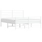 vidaXL Giroletto con Testiera e Pediera Metallo Bianco 140x200 cm vidaXL Giroletto con Testiera e Pediera Metallo Bianco 140x200 cm