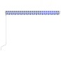 Tenda da Sole Retrattile Automatica 450x300 cm Blu e Bianca Tenda da Sole Retrattile Automatica 450x300 cm Blu e Bianca
