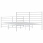 vidaXL Giroletto con Testiera e Pediera Metallo Bianco 150x200 cm vidaXL Giroletto con Testiera e Pediera Metallo Bianco 150x200 cm