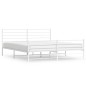 vidaXL Giroletto con Testiera e Pediera Metallo Bianco 180x200 cm vidaXL Giroletto con Testiera e Pediera Metallo Bianco 180x200 cm