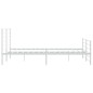vidaXL Giroletto con Testiera e Pediera Metallo Bianco 180x200 cm vidaXL Giroletto con Testiera e Pediera Metallo Bianco 180x200 cm
