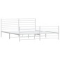 vidaXL Giroletto con Testiera e Pediera Metallo Bianco 183x213 cm vidaXL Giroletto con Testiera e Pediera Metallo Bianco 183x213 cm