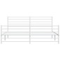 vidaXL Giroletto con Testiera e Pediera Metallo Bianco 183x213 cm vidaXL Giroletto con Testiera e Pediera Metallo Bianco 183x213 cm