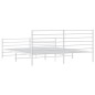 vidaXL Giroletto con Testiera e Pediera Metallo Bianco 183x213 cm vidaXL Giroletto con Testiera e Pediera Metallo Bianco 183x213 cm