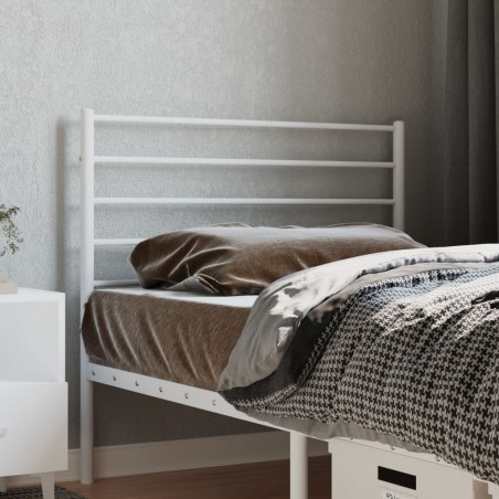 vidaXL Testiera in Metallo Bianco 90 cm