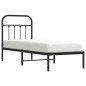 vidaXL Giroletto con Testiera in Metallo Nero 75x190 cm vidaXL Giroletto con Testiera in Metallo Nero 75x190 cm