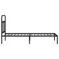 vidaXL Giroletto con Testiera in Metallo Nero 80x200 cm