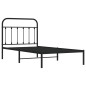 vidaXL Giroletto con Testiera in Metallo Nero 100x190 cm