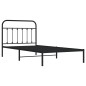 vidaXL Giroletto con Testiera in Metallo Nero 107x203 cm vidaXL Giroletto con Testiera in Metallo Nero 107x203 cm