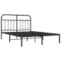 vidaXL Giroletto con Testiera in Metallo Nero 140x190 cm