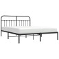 vidaXL Giroletto con Testiera in Metallo Nero 183x213 cm vidaXL Giroletto con Testiera in Metallo Nero 183x213 cm