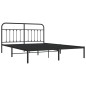 vidaXL Giroletto con Testiera in Metallo Nero 183x213 cm vidaXL Giroletto con Testiera in Metallo Nero 183x213 cm