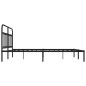 vidaXL Giroletto con Testiera in Metallo Nero 183x213 cm vidaXL Giroletto con Testiera in Metallo Nero 183x213 cm
