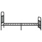 vidaXL Giroletto con Testiera e Pediera Metallo Nero 107x203 cm vidaXL Giroletto con Testiera e Pediera Metallo Nero 107x203 cm