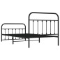 vidaXL Giroletto con Testiera e Pediera Metallo Nero 107x203 cm vidaXL Giroletto con Testiera e Pediera Metallo Nero 107x203 cm