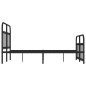 vidaXL Giroletto con Testiera e Pediera Metallo Nero 120x190 cm vidaXL Giroletto con Testiera e Pediera Metallo Nero 120x190 cm