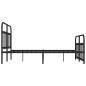 vidaXL Giroletto con Testiera e Pediera Metallo Nero 150x200 cm vidaXL Giroletto con Testiera e Pediera Metallo Nero 150x200 cm