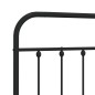 vidaXL Testiera in Metallo Nero 75 cm