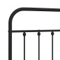 vidaXL Testiera in Metallo Nero 140 cm vidaXL Testiera in Metallo Nero 140 cm