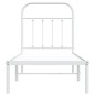 vidaXL Giroletto con Testiera Metallo Bianco 75x190 cm vidaXL Giroletto con Testiera Metallo Bianco 75x190 cm