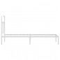 vidaXL Giroletto con Testiera Metallo Bianco 75x190 cm vidaXL Giroletto con Testiera Metallo Bianco 75x190 cm